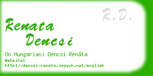 renata dencsi business card