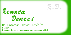 renata dencsi business card